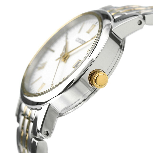 シチズン コレクション エコドライブ 腕時計 レディース ソーラー CITIZEN COLLECTION EW1584-59C アナログ ホワイト ゴールド 白 日本製 ブランド おしゃれ 防水 軽い 華奢 かわいい プレゼント 女性 実用的