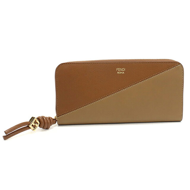 フェンディ 長財布ラウンドファスナー レディース ブランド FENDI 8M0517 ブラウン