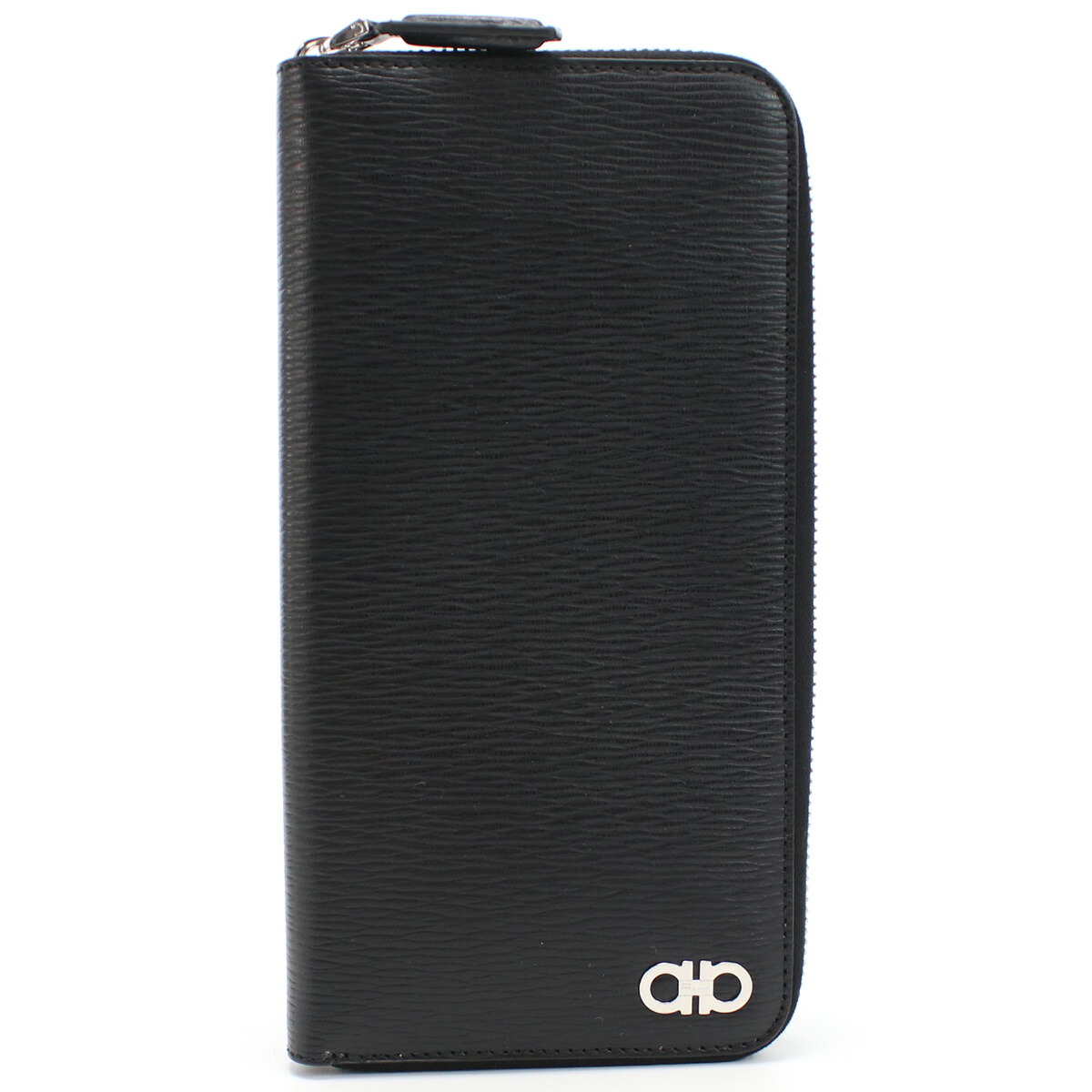 フェラガモ カードケース オーガナイザー メンズ FERRAGAMO カーフ イタリア 66-1074 ブラック 小物 定期入れ ブランド 高級 おしゃれ プレゼント 実用的