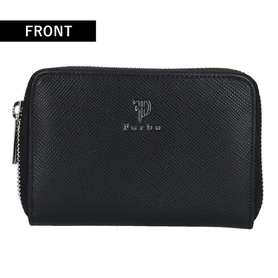 フルボ 二つ折り財布 メンズ レディース ブランド Furbo 革 レザーウォレット 小銭入れあり FRB151 ブラック 財布 ウォレット 高級 おしゃれ プレゼント 実用的