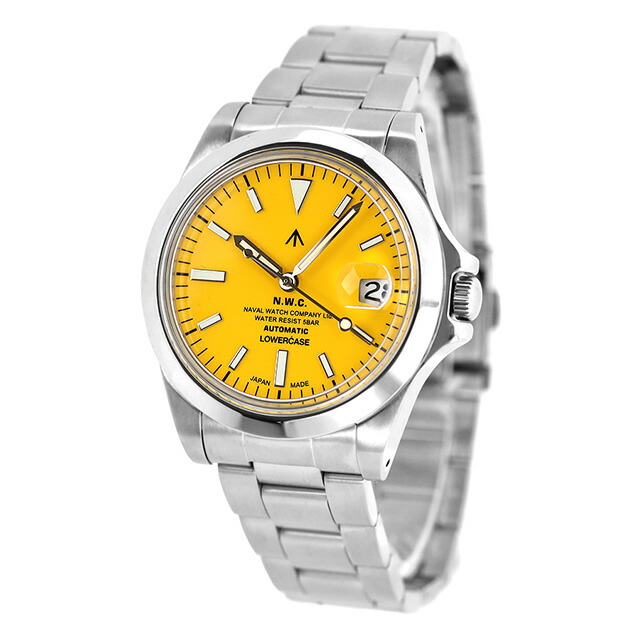 ナバルウォッチ Produced By LOWERCASE 自動巻き 腕時計 ブランド メンズ NAVAL WATCH FRXA015 アナログ イエロー 日本製 おしゃれ 防水 プレゼント 男性 実用的
