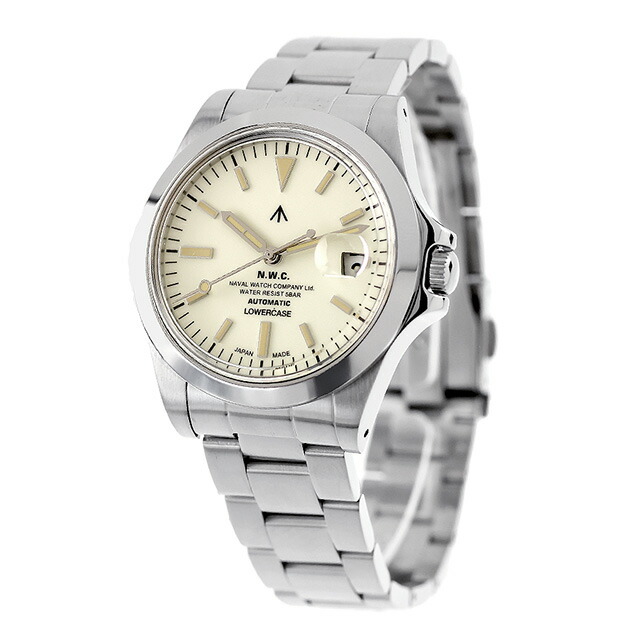 ナバルウォッチ NAVAL WATCH Produced by LOWERCASE 自動巻き 腕時計 ブランド メンズ NAVAL WATCH FRXA017 アナログ アイボリーホワイト 白 日本製 おしゃれ 防水 プレゼント 男性 実用的