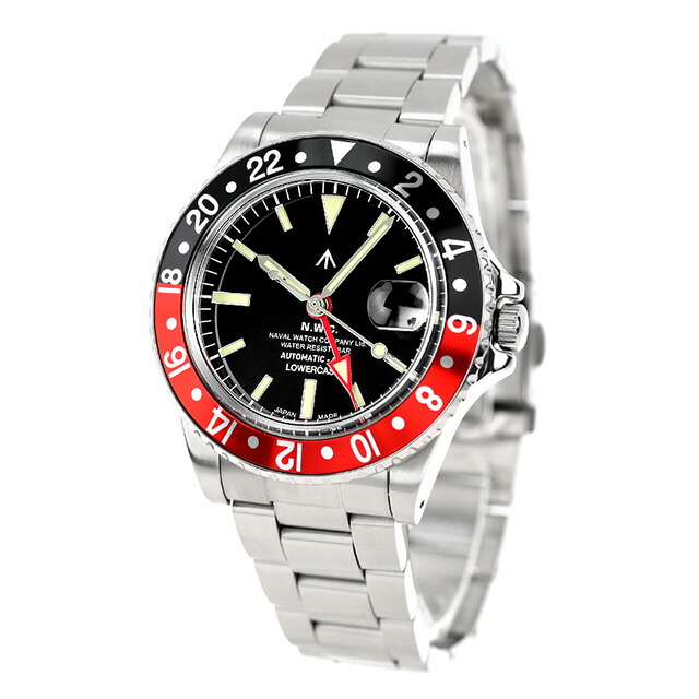 ナバルウォッチ NAVAL WATCH Produced by LOWERCASE GMT 自動巻き 腕時計 ブランド メンズ NAVAL WATCH FRXD004 アナログ ブラック 黒 日本製 おしゃれ 防水 プレゼント 男性 実用的