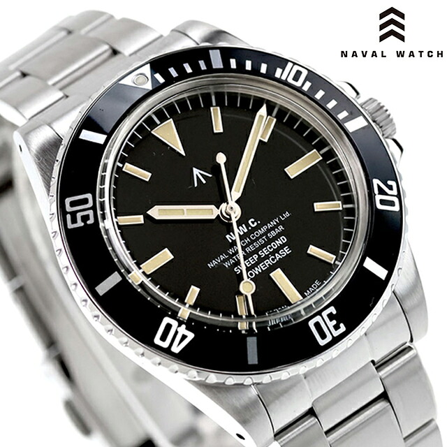 ナバルウォッチ Naval Watch Produced By LOWERCASE Sweep Second クォーツ 電池式 腕時計 ブランド メンズ NAVAL WATCH FRXE001 アナログ ブラック 黒 日本製 おしゃれ 防水 プレゼント 男性 実用的