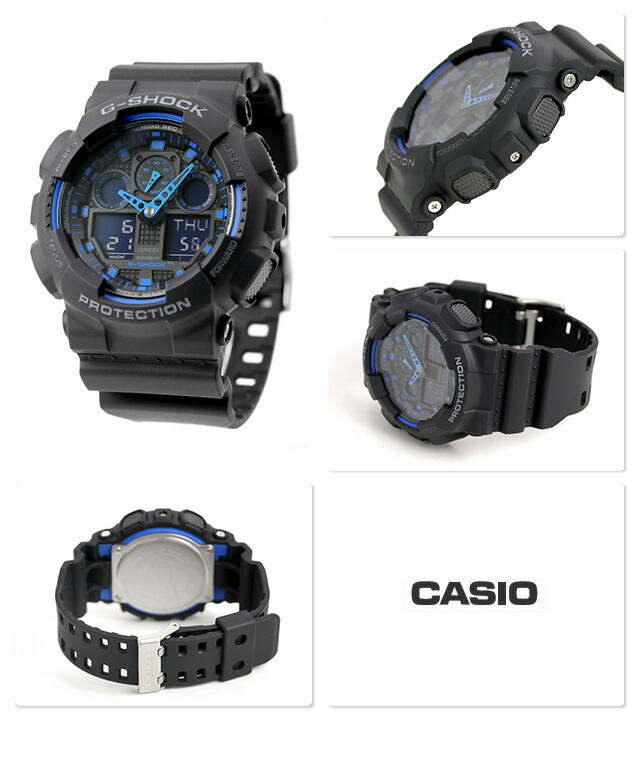 gショック ジーショック G-SHOCK GA-100-1A2DR Newコンビネーションモデル ブラック 黒 ブルー CASIO カシオ 腕時計 メンズ ブランド おしゃれ 防水 軽い プレゼント 男性 実用的
