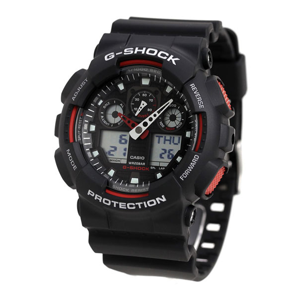 gショック ジーショック G-SHOCK GA-100-1A4DR Newコンビネーションモデル ブラック 黒 レッド CASIO カシオ 腕時計 メンズ ブランド おしゃれ 防水 軽い プレゼント 男性 実用的