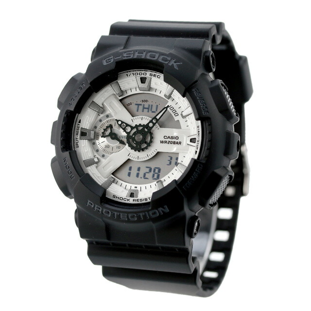 gショック ジーショック G-SHOCK クォーツ 電池式 GA-110WD-1A アナログデジタル 110シリーズ メンズ 腕時計 カシオ casio アナデジ ホワイト ブラック 黒 ブランド おしゃれ 防水 軽い プレゼント 男性 実用的