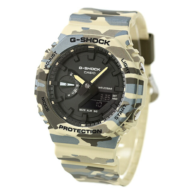 gショック ジーショック 2100 G-SHOCK ANALOG-DIGITAL 2100 Series クォーツ 電池式 GA-2100CM-5A メンズ 腕時計 ブランド カシオ casio アナデジ ブラック ベージュカモフラージュ 黒 おしゃれ 防水 プレゼント 男性 実用的