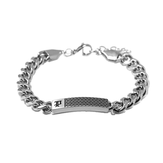 ポリス ブレスレット メンズ ブランド POLICE チェーンメイル CHAINMALE プレート GB0078101 シルバー アクセサリー 腕輪 ジュエリー ブランド 高級 おしゃれ プレゼント 男性 実用的 かっこいい