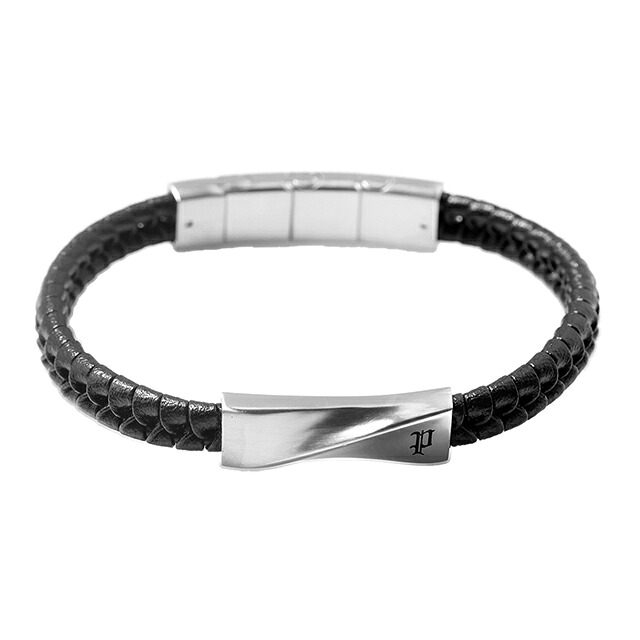 ポリス ブレスレット メンズ ブランド POLICE コントルト CONTORTO GB0081704 ブラック シルバー アクセサリー 腕輪 ジュエリー ブランド 高級 おしゃれ プレゼント 男性 実用的 かっこいい