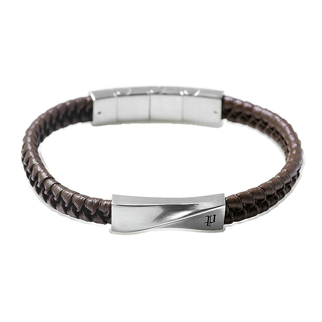 ポリス ブレスレット メンズ ブランド POLICE コントルト CONTORTO GB0081705 ブラウン シルバー アクセサリー 腕輪 ジュエリー ブランド 高級 おしゃれ プレゼント 男性 実用的 かっこいい