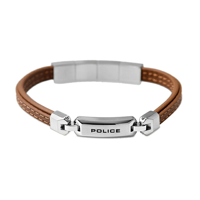 ポリス ブレスレット メンズ ブランド POLICE レイヤーロック LAYERLOCK GB0082902 ブラウン シルバー アクセサリー 腕輪 ジュエリー ブランド 高級 おしゃれ プレゼント 男性 実用的 かっこいい