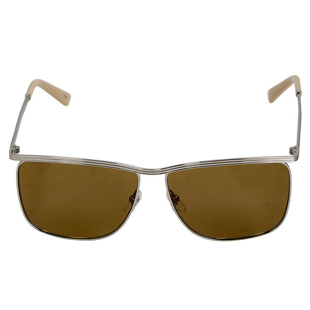 グッチ サングラス メンズ ブランド GUCCI GG0821S シルバー／ブラウン