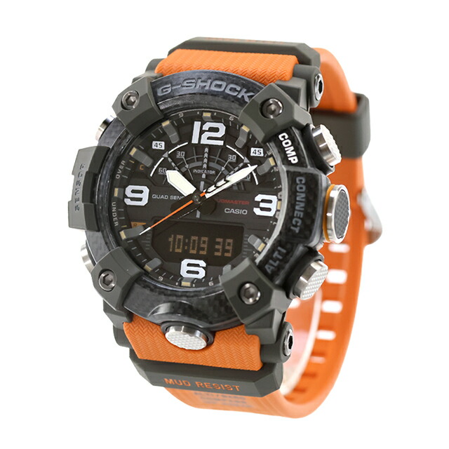gショック ジーショック G-SHOCK マスターオブG-ランド マッドマスター クォーツ 電池式 GG-B100X-1A9 Bluetooth 海外モデル メンズ 腕時計 ブランド カシオ casio アナデジ ブラック オレンジ 黒 おしゃれ 防水 軽い プレゼント 男性 実用的