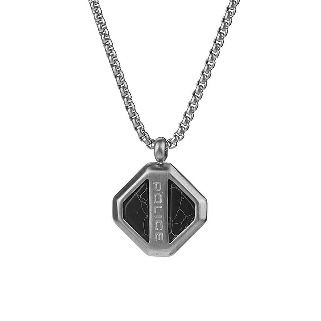 ポリス ネックレス ペンダント メンズ POLICE ドロマイト DOLOMITE GN0078401 シルバー ブラック アクセサリー ジュエリー ブランド 高級 おしゃれ プレゼント 男性 実用的 かっこいい