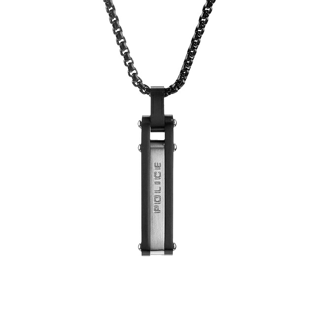 ポリス ネックレス ペンダント メンズ POLICE リンクライン LINKLINE GN0081901 ブラック シルバー アクセサリー ジュエリー ブランド 高級 おしゃれ プレゼント 男性 実用的 かっこいい