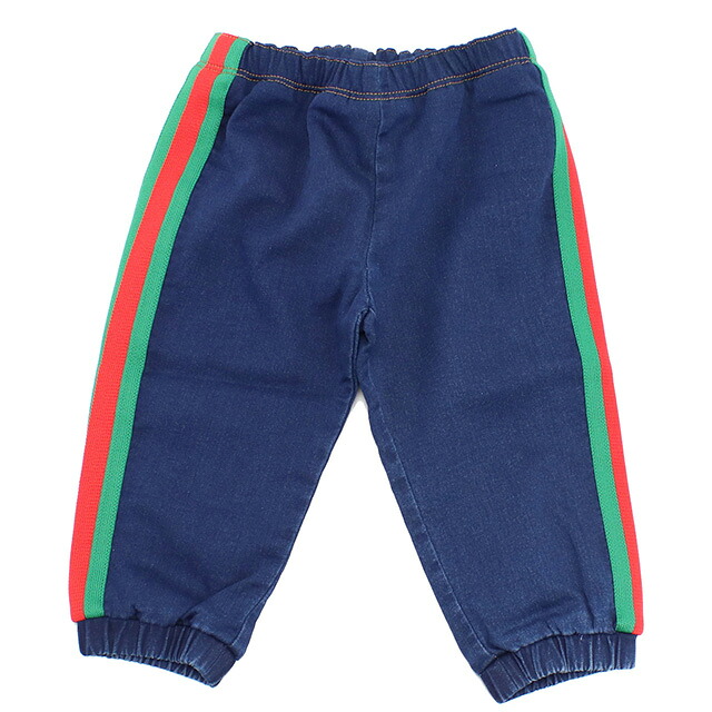 子供服 キッズ 女の子 男の子 高級 ブランド 出産祝い ギフト おしゃれ グッチ パンツ ベビー GUCCI イタリア 547187 ネイビー系 グリーン系 レッド系 ファッション 選べるモデル