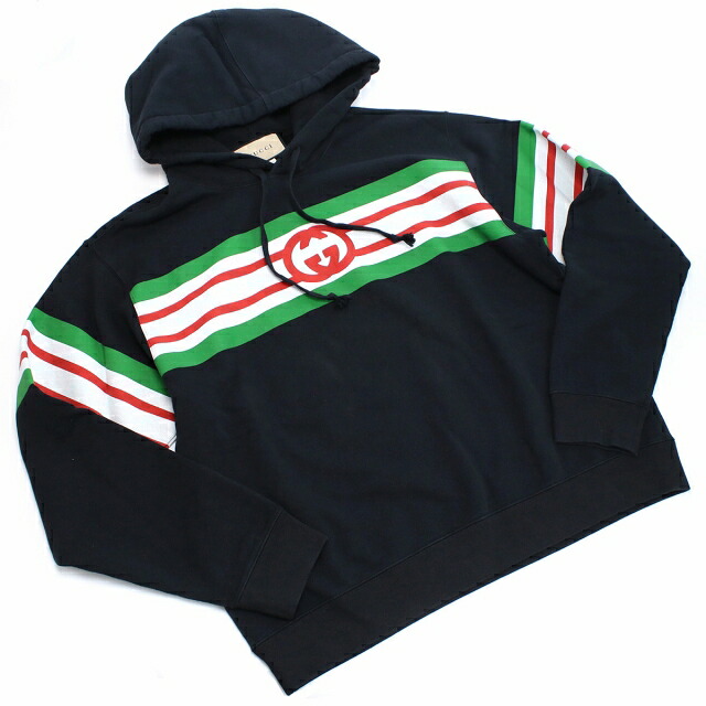グッチ パーカー メンズ GUCCI コットン100% イタリア 646953 ブラック ファッション 選べるモデル プレゼント 実用的