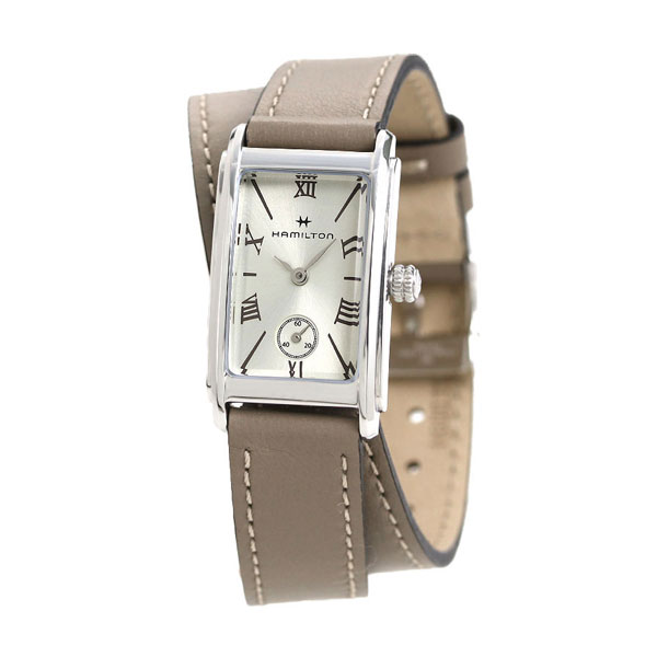 ハミルトン 腕時計 アメリカンクラシック アードモア 23.5mm 二重巻き レディース H11221914 HAMILTON 時計 シルバー グレージュ ブランド おしゃれ 防水 軽い 華奢 かわいい プレゼント 女性 実用的