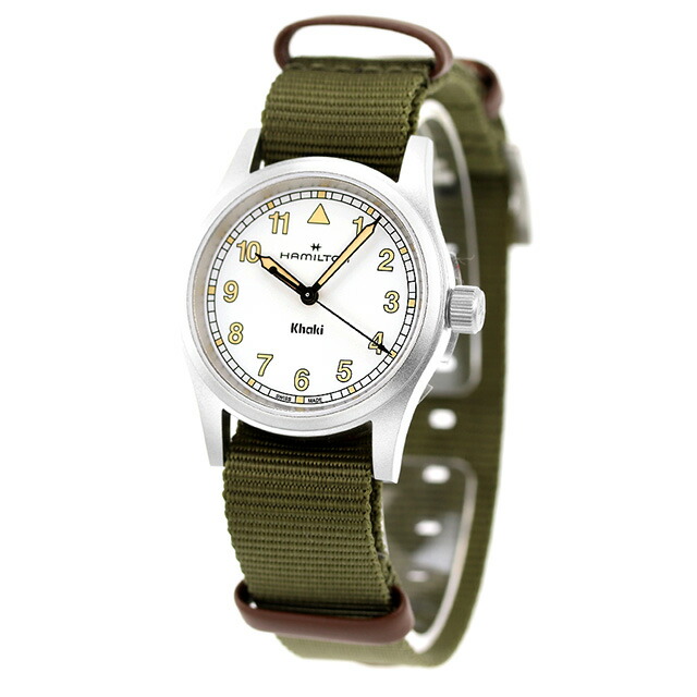 ハミルトン カーキ フィールド 33mm クォーツ 電池式 腕時計 ブランド メンズ レディース HAMILTON H69301910 アナログ ホワイト グリーン 白 スイス製