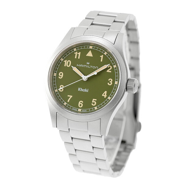 ハミルトン カーキ フィールド 38mm クォーツ 電池式 腕時計 ブランド メンズ HAMILTON KHAKI FIELD H69401160 アナログ カーキグリーン スイス製 おしゃれ 防水 プレゼント 男性 実用的