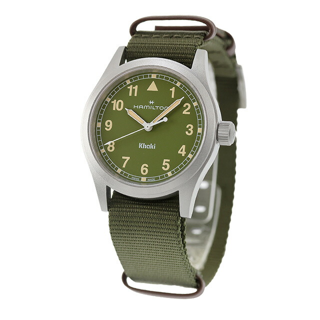 ハミルトン カーキ フィールド 38mm クォーツ 電池式 腕時計 ブランド メンズ HAMILTON KHAKI FIELD H69401960 アナログ カーキグリーン スイス製 おしゃれ 防水 プレゼント 男性 実用的