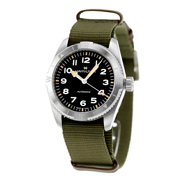 ハミルトン カーキ フィールド エクスペディション オート 37mm 自動巻き 腕時計 メンズ HAMILTON H70225931 アナログ ブラック カーキ 黒 スイス製 ブランド おしゃれ 防水 プレゼント 男性 実用的