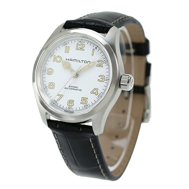 ハミルトン カーキ フィールド マーフ オート 38mm 自動巻き 腕時計 メンズ レディース HAMILTON H70405710 アナログ ホワイト ブラック 黒 スイス製 ブランド おしゃれ 防水 プレゼント 実用的