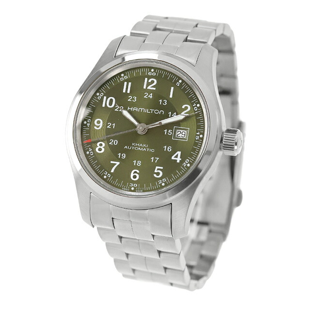 ハミルトン カーキ フィールド オート 42mm 自動巻き 腕時計 ブランド メンズ HAMILTON KHAKI FIELD H70605160 アナログ グリーン おしゃれ 防水 プレゼント 男性 実用的