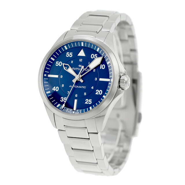 ハミルトン カーキ カーキ アビエーション カーキ パイロット 39mm 自動巻き 腕時計 ブランド メンズ HAMILTON KHAKI H76305140 アナログ ブルー スイス製 おしゃれ 防水 プレゼント 男性 実用的