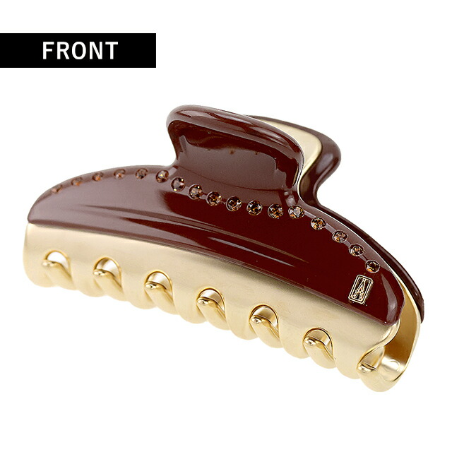 アレクサンドル ドゥ パリ ヘアクリップ レディース ブランド ALEXANDRE DE PARIS ヴァンドームMクリップ スワロフスキー ICCM-15571-03-H2 BRUN ヘアアクセサリー