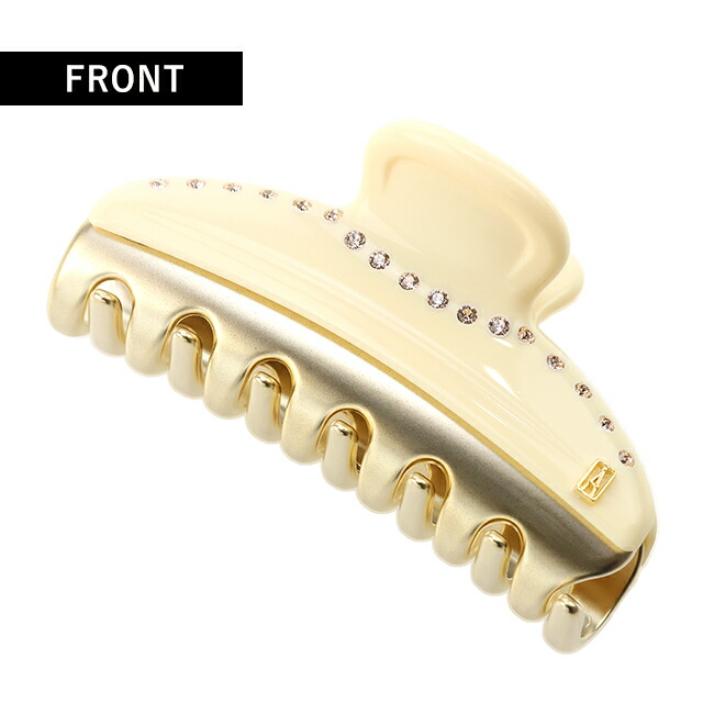 アレクサンドル ドゥ パリ ヘアクリップ レディース ブランド ALEXANDRE DE PARIS ヴァンドームMクリップ スワロフスキー ICCM-15571-03-I1 IVOIRE ヘアアクセサリー