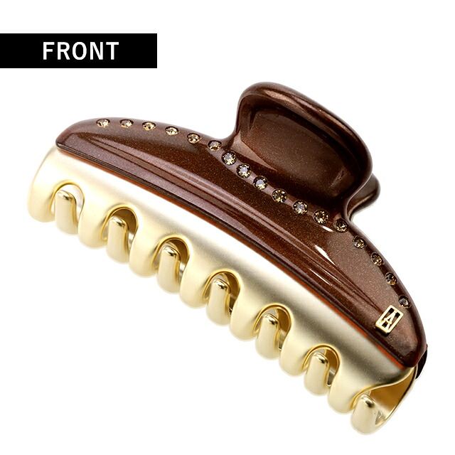 アレクサンドル ドゥ パリ ヘアクリップ レディース ブランド ALEXANDRE DE PARIS ヴァンドームMクリップ スワロフスキー ICCM-15571-03-X4 PAIL BROWN ヘアアクセサリー