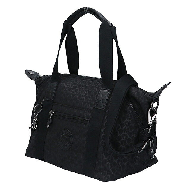 キプリング ボストンバッグ レディース ブランド Kipling アート ミニ ミニボストンバッグ 2WAY K15410-K59 Signature Emb 黒 手提げ 高級 おしゃれ プレゼント 女性 実用的 かわいい