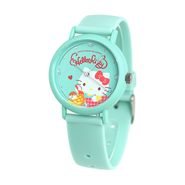 カオル ハローキティ スイーツ 38mm クオーツ KAORU003KG 香 ココナッツの香り 腕時計 レディース ミントグリーン KAORU ブランド おしゃれ 防水 かわいい プレゼント 女性 実用的