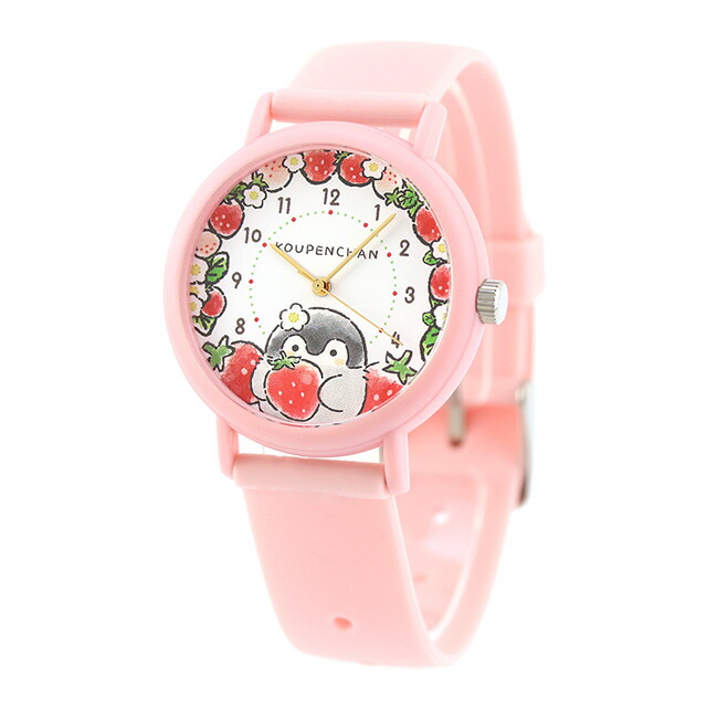 カオル コウペンちゃん×KAORU しあわせいちごver -大好き- ストロベリーの香り クォーツ 電池式 腕時計 ブランド レディース KAORU KAORU013P2 アナログ ホワイト ピンク 白 日本製 おしゃれ 防水 かわいい プレゼント 女性 実用的