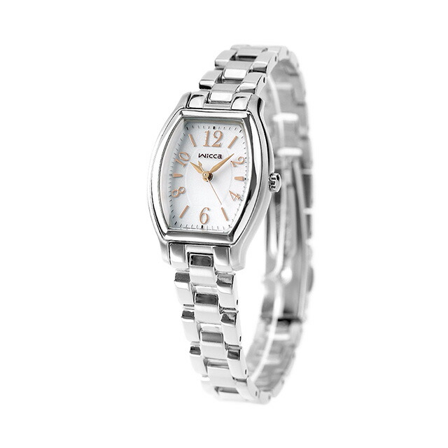 シチズン ウィッカ ソーラー レディース 腕時計 ホワイト ピンクゴールド CITIZEN wicca KH8-713-11 時計 ブランド おしゃれ 防水 軽い 華奢 かわいい プレゼント 女性 実用的