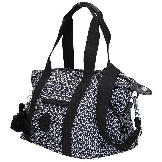 キプリング ボストンバッグ レディース ブランド Kipling アート ミニ ミニボストンバッグ 2WAY KI5656-DD2 Signature Print 黒 手提げ 高級 おしゃれ プレゼント 女性 実用的 かわいい