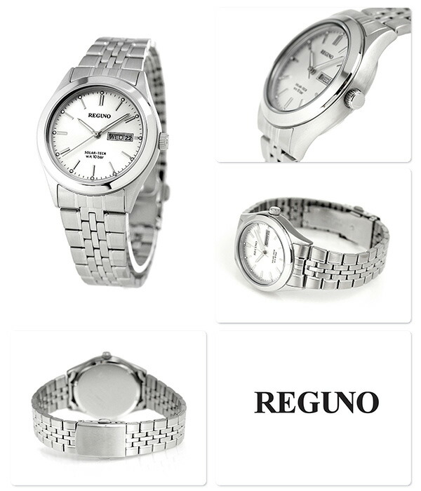 シチズン レグノ スタンダード リングソーラー 腕時計 KM1-113-11 CITIZEN REGUNO シルバー 時計 ブランド おしゃれ 防水 プレゼント 男性 実用的