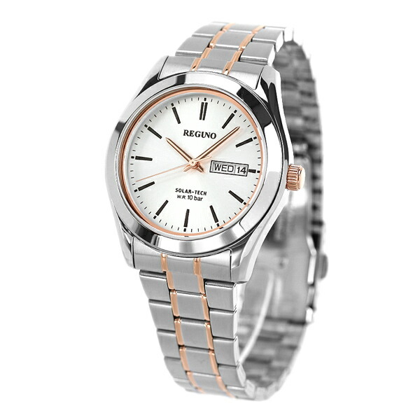 シチズン 腕時計 ソーラー メンズ 時計 KM1-237-91 CITIZEN レグノ シルバー ピンクゴールド ブランド おしゃれ 防水 プレゼント 男性 実用的
