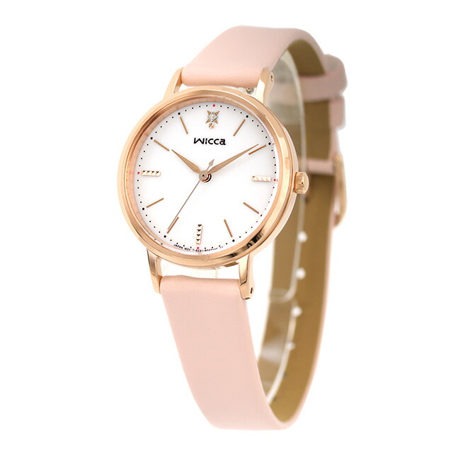 シチズン ウィッカ ソーラーテック 腕時計 レディース ダイヤモンド CITIZEN wicca KP5-166-14 シルバー ライトピンク ブランド おしゃれ 防水 軽い 華奢 かわいい プレゼント 女性 実用的