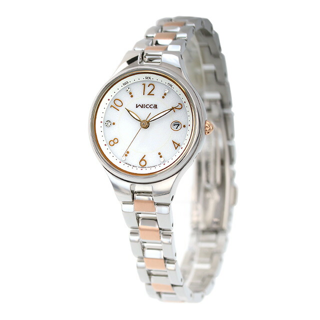 シチズン ウィッカ ソーラーテック電波時計 腕時計 ソーラー電波腕時計 ソーラー電波時計 レディース CITIZEN wicca KS1-830-11 アナログ シルバー ピンクゴールド ブランド おしゃれ 防水 軽い 華奢 かわいい プレゼント 女性 実用的