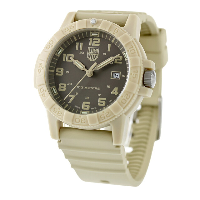 ルミノックス レザーバック・シー・タートル クォーツ 電池式 腕時計 ブランド メンズ LUMINOX 0326 アナログ ブラウン ベージュ スイス製 おしゃれ 防水 文字盤 大きい プレゼント 男性 実用的