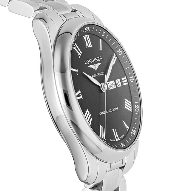 ロンジン マスターコレクション 自動巻き 腕時計 ブランド メンズ LONGINES L2.910.4.51.6 アナログ ブラック 黒 スイス製 おしゃれ 防水 プレゼント 男性 実用的