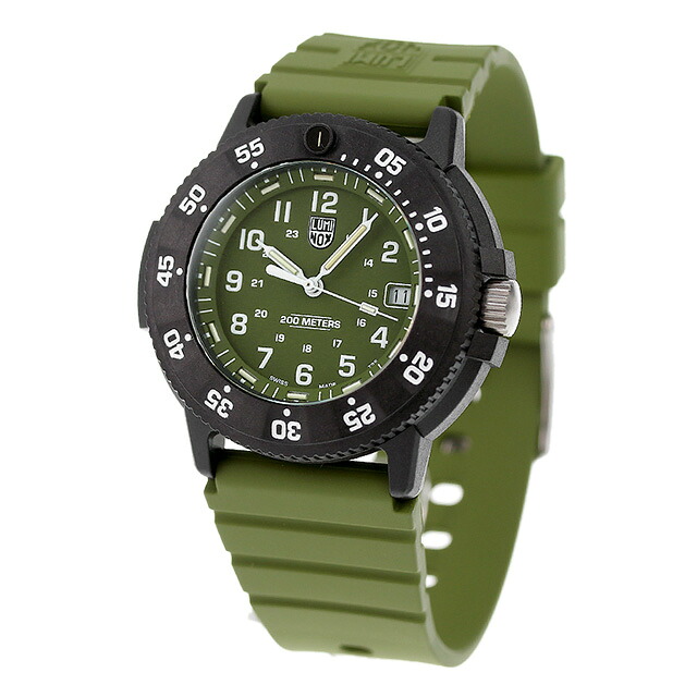 ルミノックス オリジナル ネイビー シールズ 3000 エボ シリーズ クオーツ 腕時計 メンズ LUMINOX 3013.EVO.S アナログ オリーブグリーン スイス製 ブランド おしゃれ 防水 文字盤 大きい プレゼント 男性 実用的