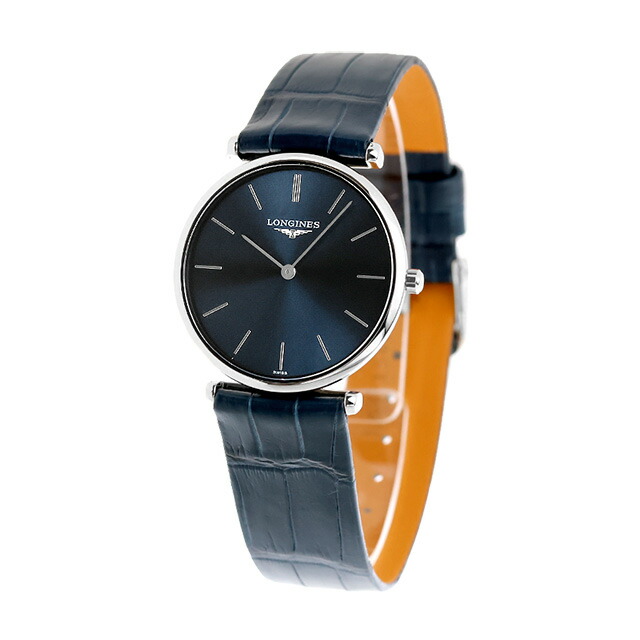 ロンジン グランクラシック クォーツ 電池式 腕時計 ブランド レディース LONGINES L4.512.4.95.2 アナログ ブルー スイス製 おしゃれ 防水 かわいい プレゼント 女性 実用的