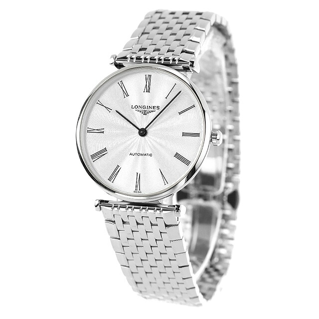 ロンジン グランクラシック 自動巻き 腕時計 ブランド メンズ LONGINES L4.908.4.71.6 アナログ シルバー スイス製 おしゃれ 防水 プレゼント 男性 実用的