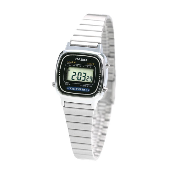 カシオ チープカシオ CASIO クォーツ 電池式 LA670WA-1 カシオコレクション スタンダード エコパッケ?ジ レディース チプカシ 腕時計 ブランド カシオ casio デジタル ブラック 黒 おしゃれ 防水 軽い 華奢 かわいい プレゼント 女性 実用的 学生 受験生 受験用 試験用