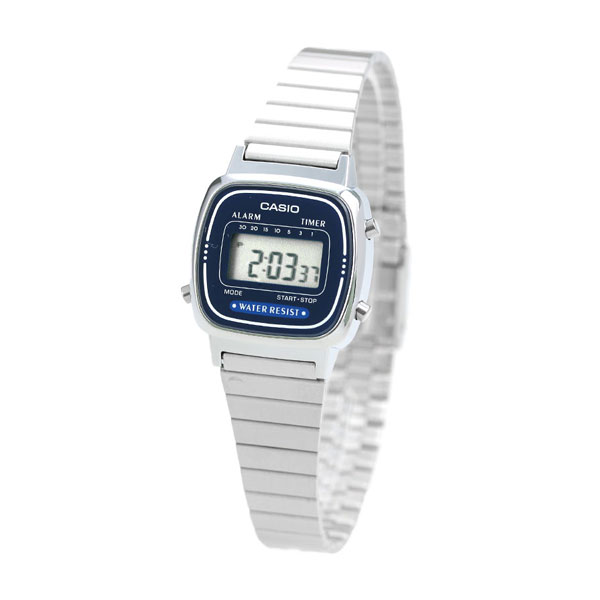 カシオ チープカシオ CASIO クォーツ 電池式 LA670WA-2 カシオコレクション スタンダード 海外モデル レディース チプカシ 腕時計 ブランド カシオ casio デジタル ネイビー おしゃれ 防水 軽い 華奢 かわいい プレゼント 女性 実用的 学生 受験生 受験用 試験用 受験対応