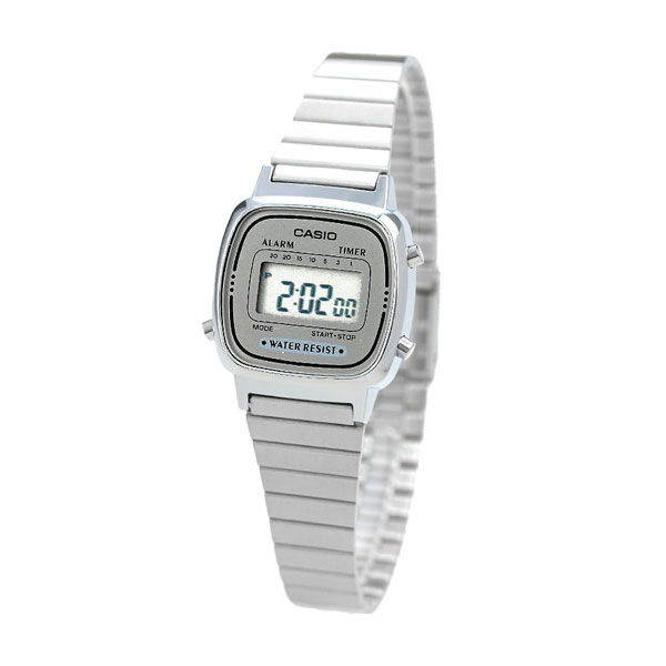 カシオ チープカシオ CASIO クォーツ 電池式 LA670WA-7 カシオコレクション スタンダード 海外モデル レディース チプカシ 腕時計 ブランド カシオ casio デジタル シルバー おしゃれ 防水 軽い 華奢 かわいい プレゼント 女性 実用的 学生 受験生 受験用 試験用 受験対応